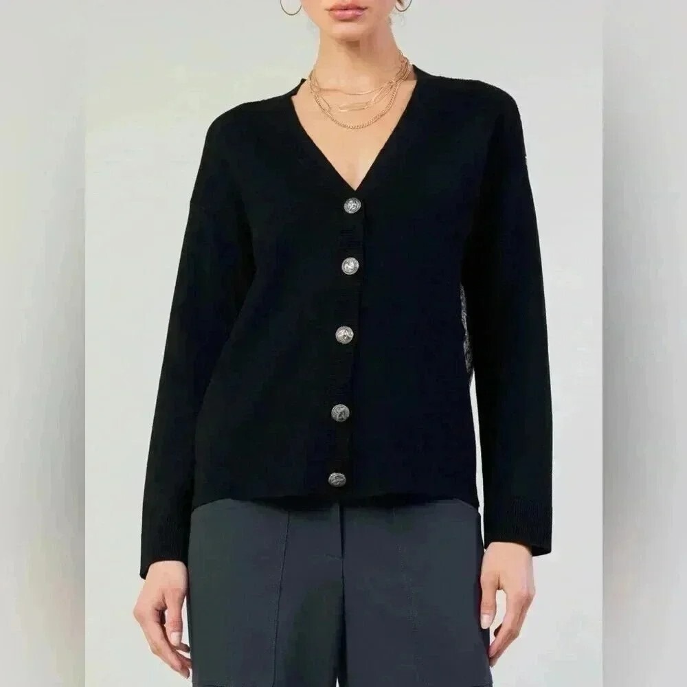 Long sleeve combo cardigan multiple sizes